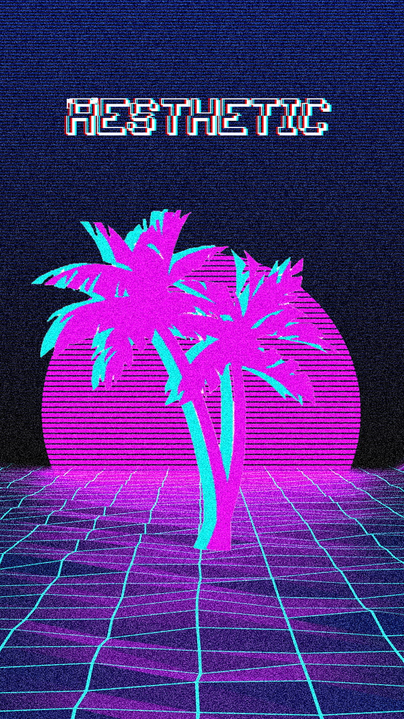 AESTHETIC, abstract, 1980, el demente, palm, vaporwave, trending, HD ...