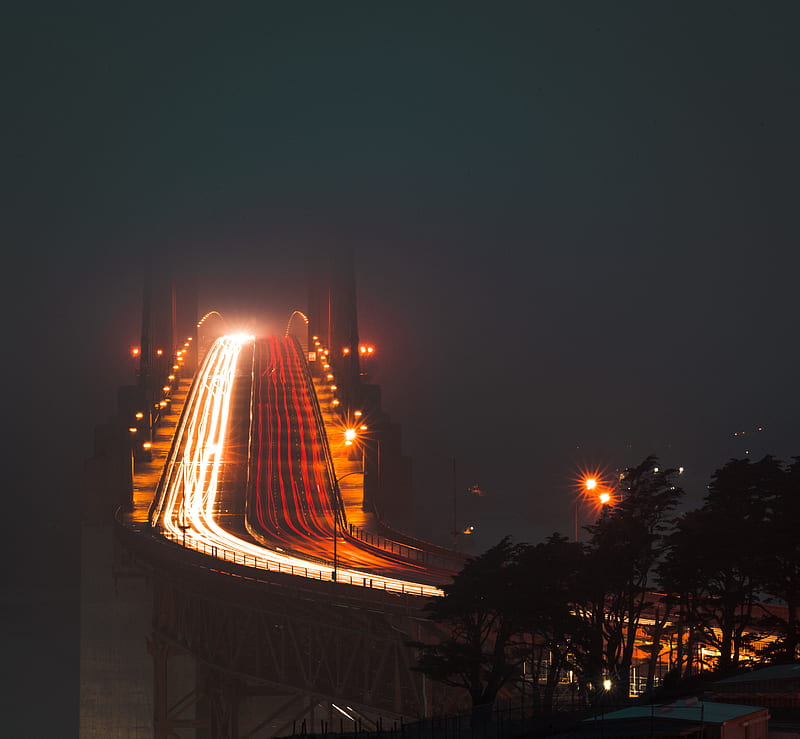 Time lapse graphy of cars on bridge, HD wallpaper | Peakpx