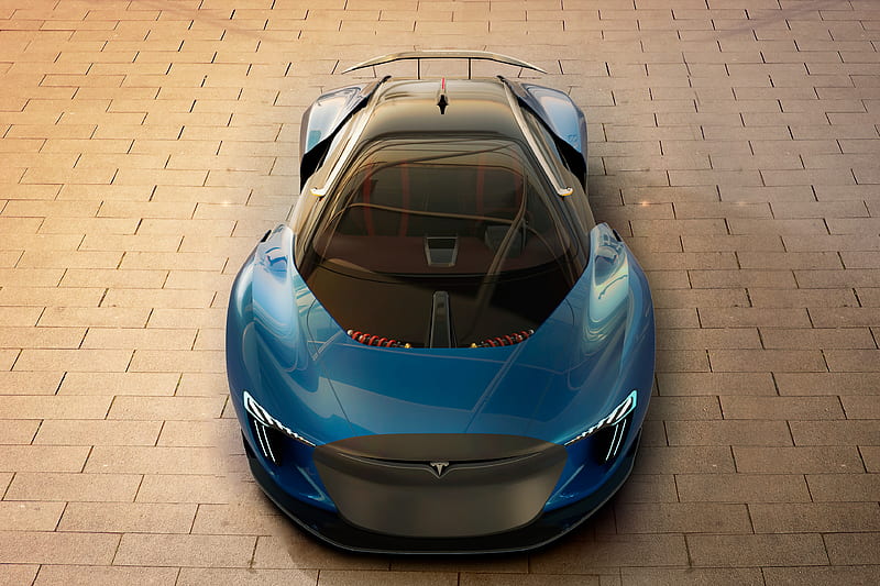 Tesla Model EXP, tesla, carros, behance, HD wallpaper