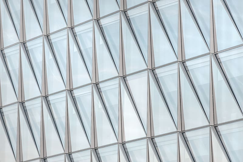 building, glass, facade, architecture, transparent, modern, HD wallpaper