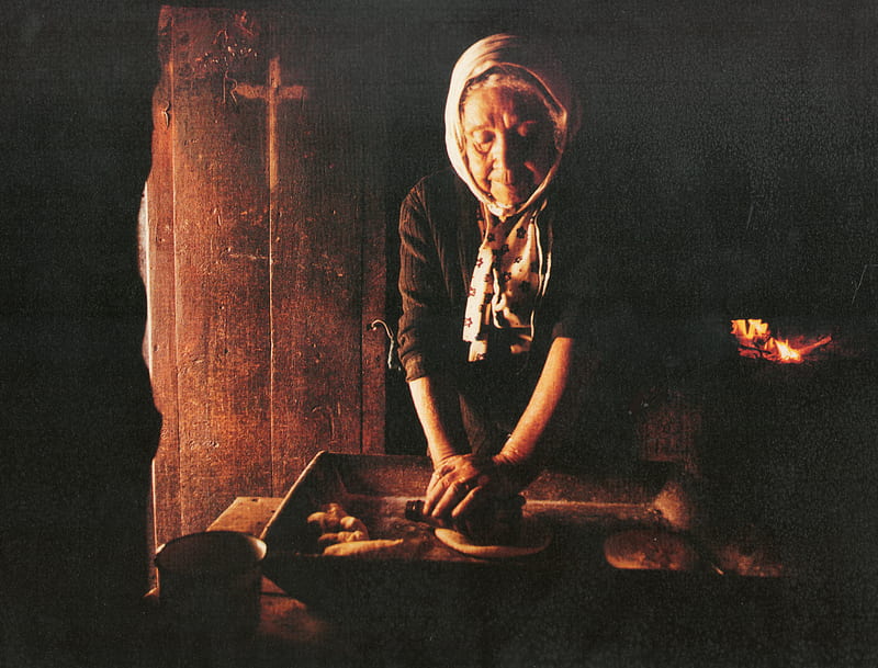 Woman at work, Old woman, Fire, work, Cooking, HD wallpaper