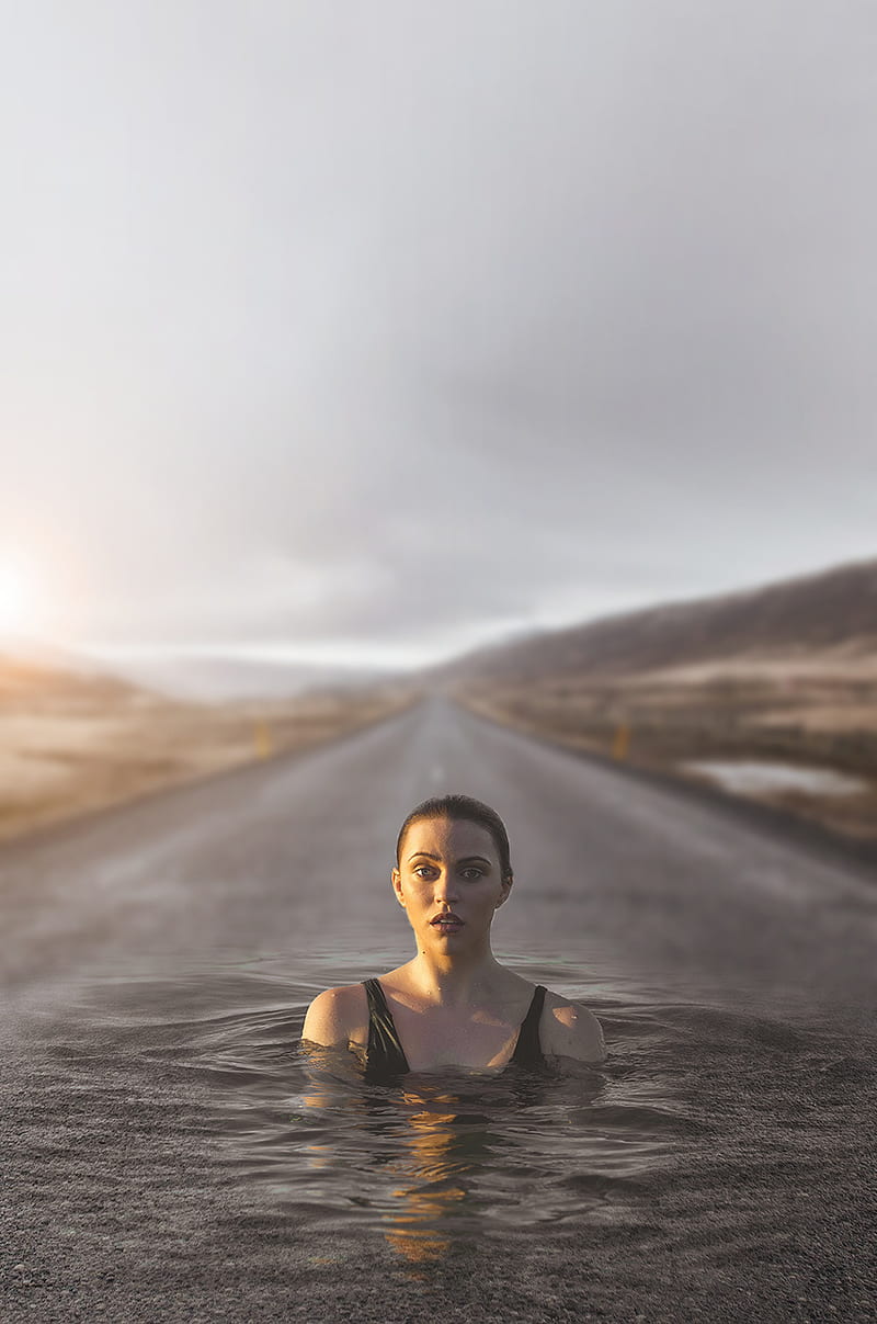 Road Swimmer, background, bonito, nature, scenary, HD phone wallpaper