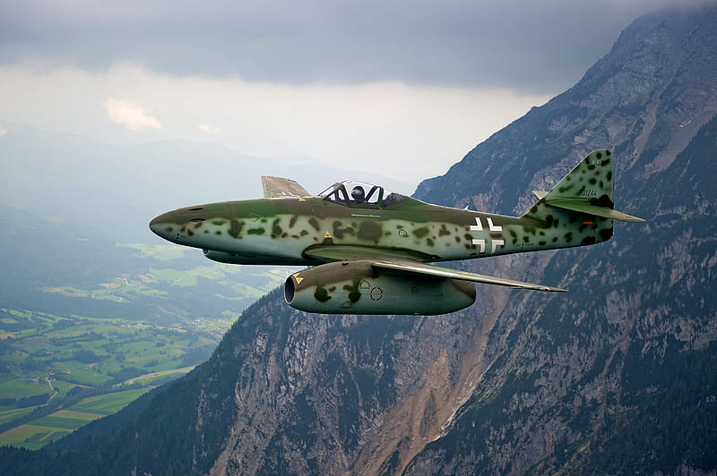 Messerschmitt Me262, german, ww2, me262 me-262, messerschmitt, plane, antique, luftwaffe, wwii, classic, jet, HD wallpaper