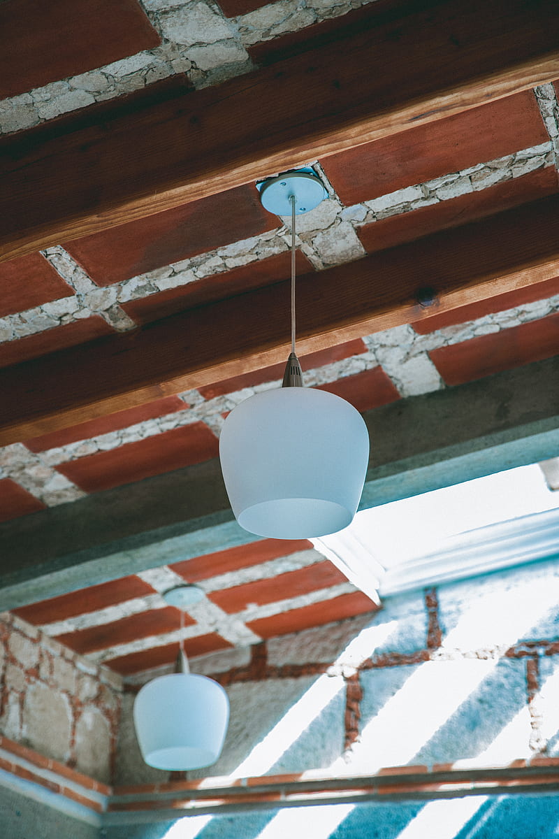 lamp, white, lighting, ceiling, HD phone wallpaper