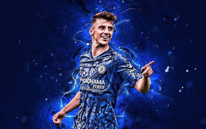 Mason Mount, 2019, Chelsea FC, english footballers, Premier League, soccer, Mount Chelsea, football, neon lights, England for with resolution . High Quality, HD wallpaper