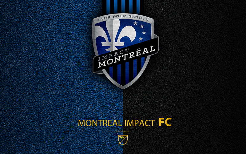 Montreal Impact FC Canadian soccer club, MLS, leather texture, logo, emblem, Major League Soccer, Montreal, Canada, football, MLS logo, HD wallpaper