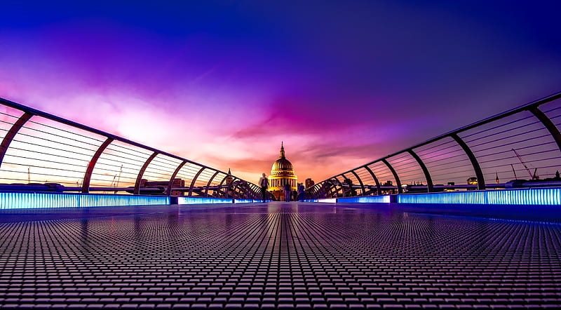 Millennium Bridge London, UK Ultra, Europe, United Kingdom, London, Bridge, Millennium, Footbridge, HD wallpaper