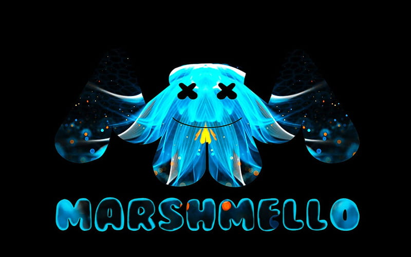 Marshmello, creative logo, DJ, art, HD wallpaper