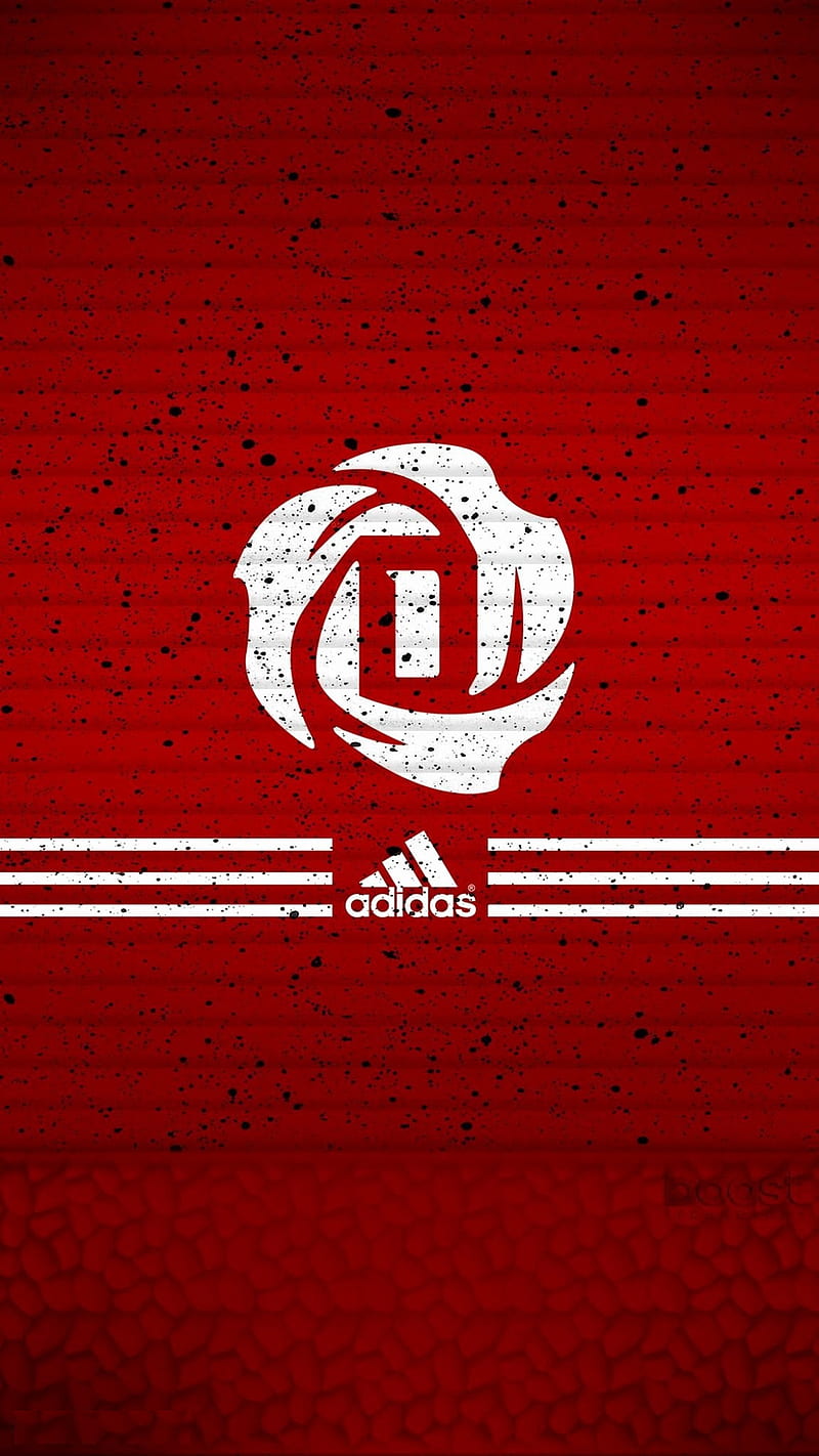 Adidas D Rose, adidas, basketball, boost, d rose, logo, nba, red, HD phone wallpaper