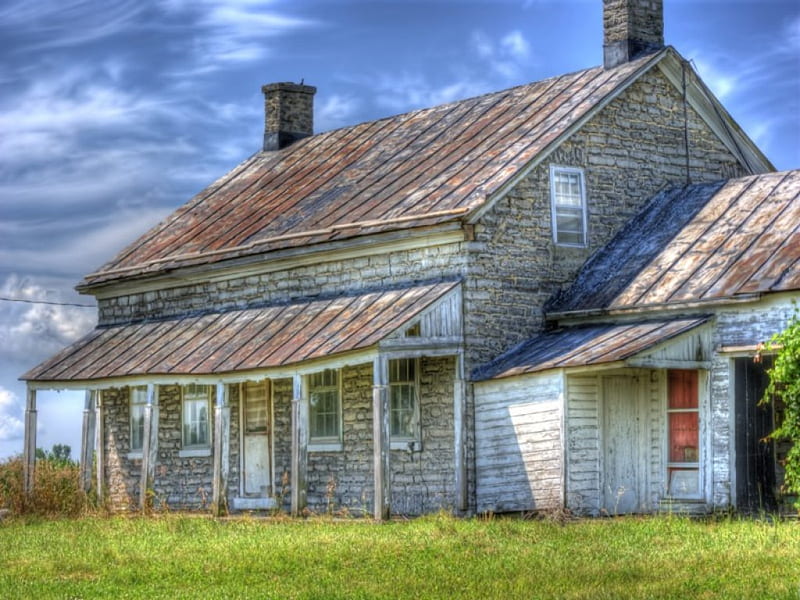 Abandoned Country House, architecture, old houses, abandoned houses, houses, HD wallpaper