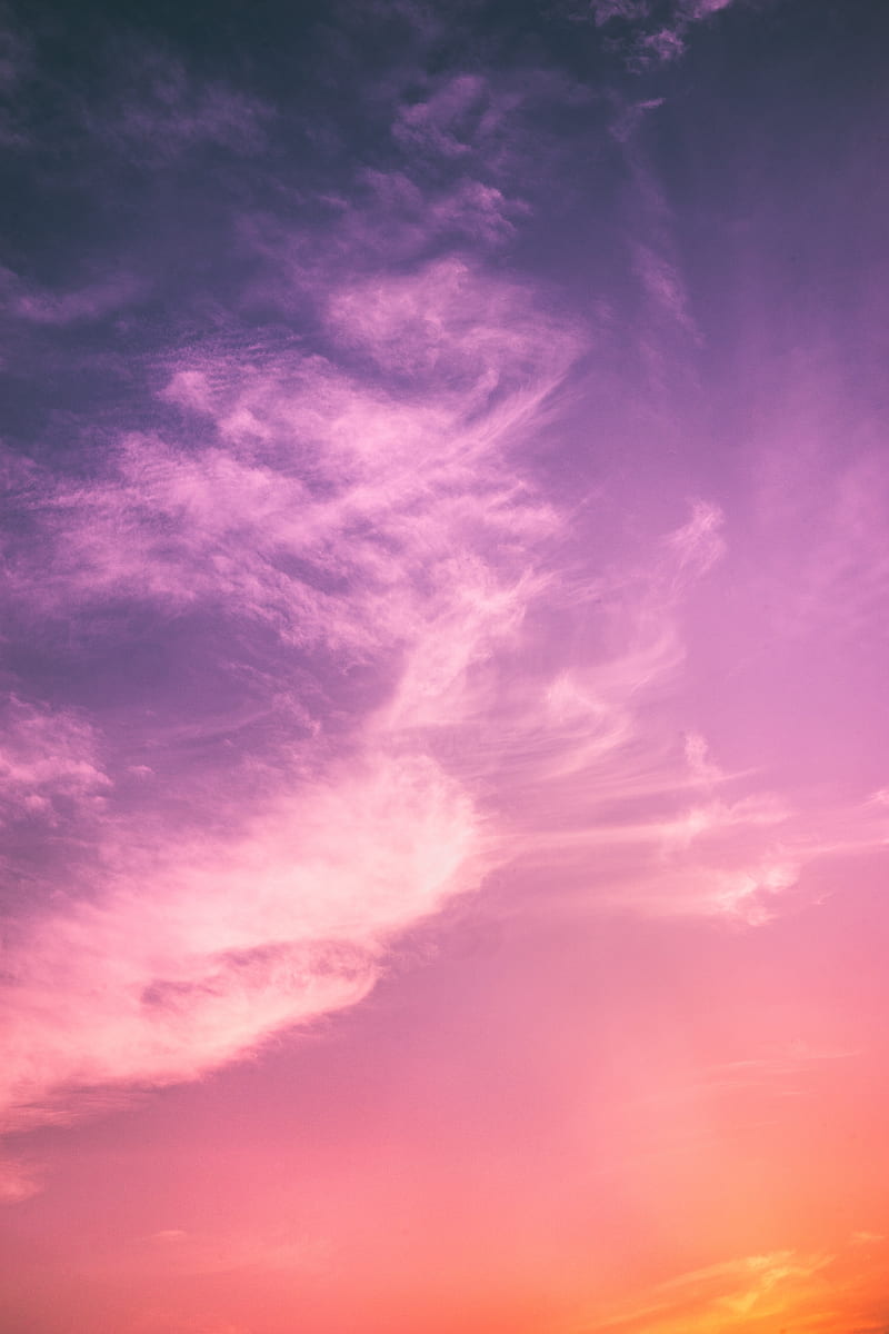 clouds, sky, sunset, porous, light, HD phone wallpaper