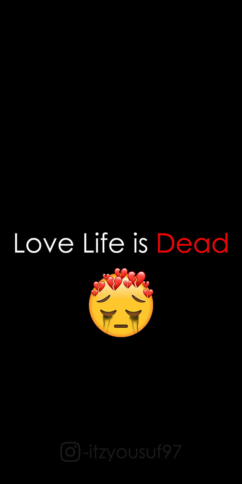 Broken Whatsapp DP, broken, dead, emoji, sad, sadfeelings, whatsapp, HD phone wallpaper