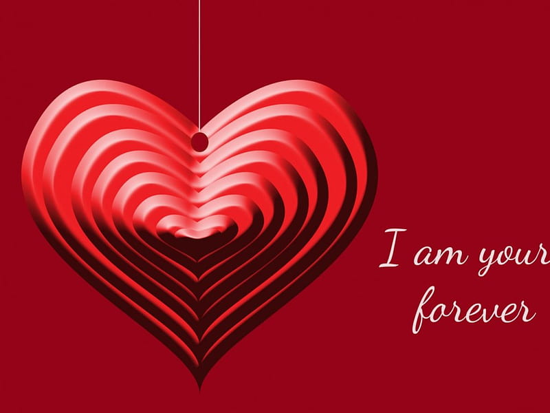 I am yours forever, Love, Valentines Day, Heart, Holidays, HD wallpaper