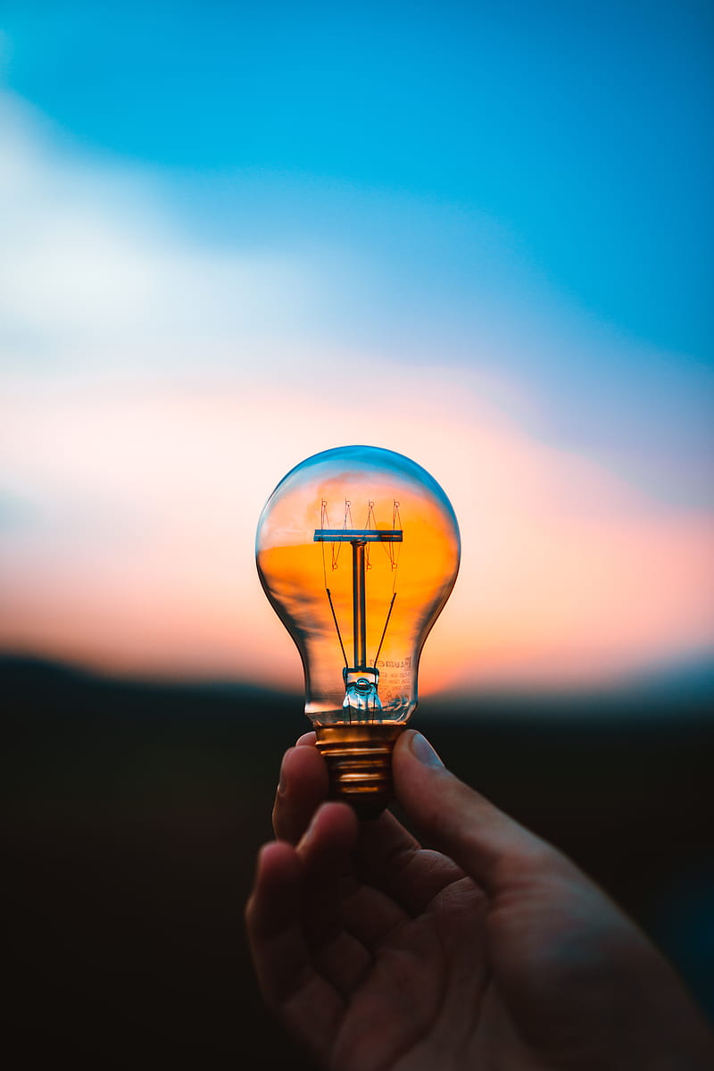 person holding bulb, HD phone wallpaper