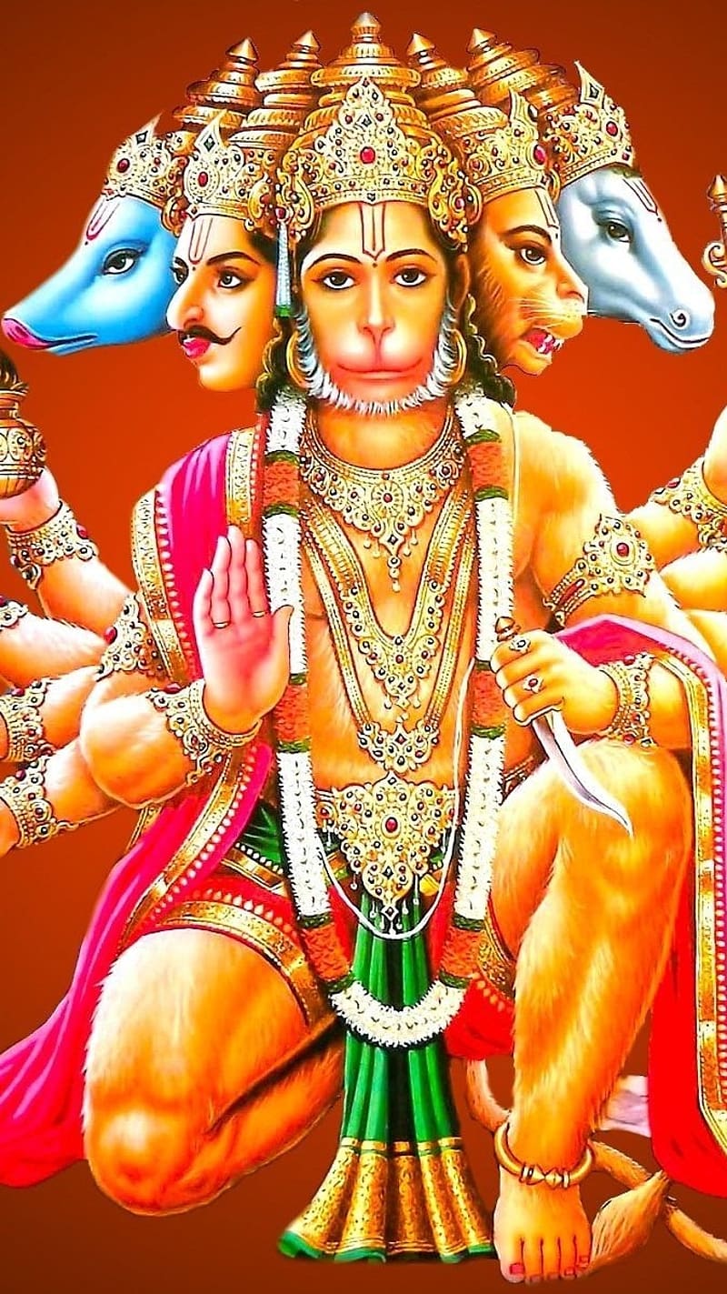 Shri Panchmukhi Hanuman HD wallpaper  Peakpx