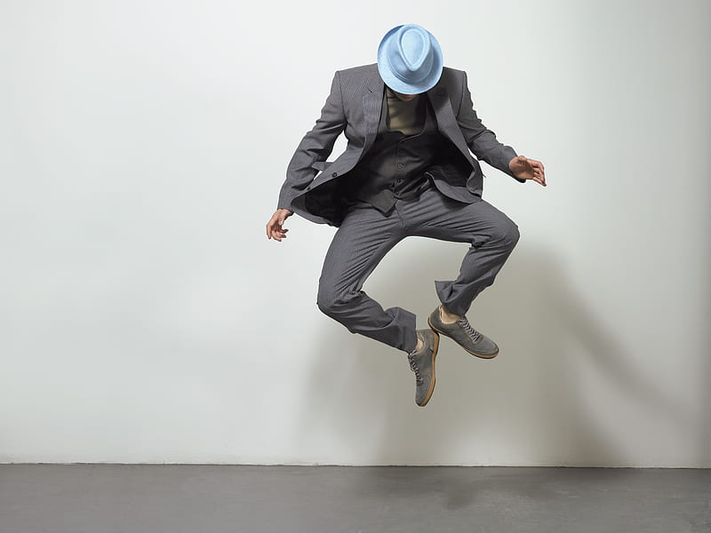 Jumping for joy, nice, businessman, joy, jumping, HD wallpaper