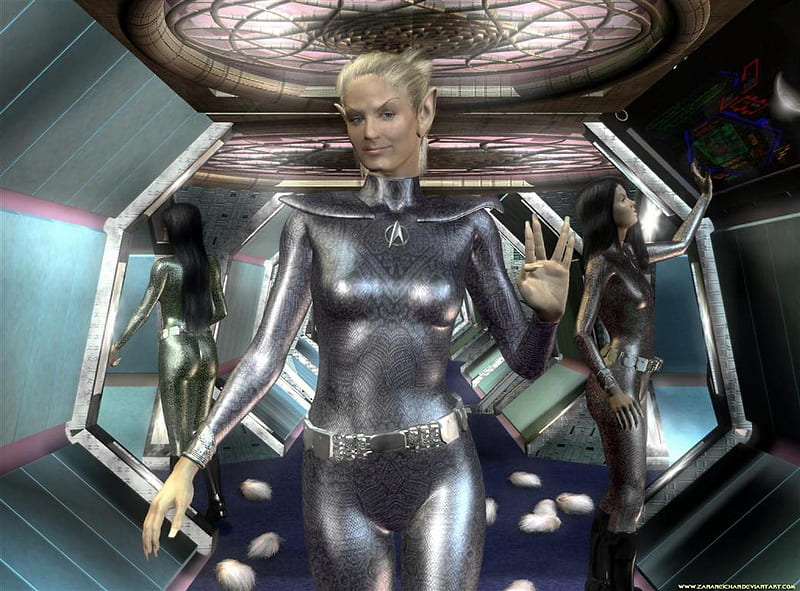 Tina of Star Fleet Comand, character, fantasy, star trek, cg, HD wallpaper