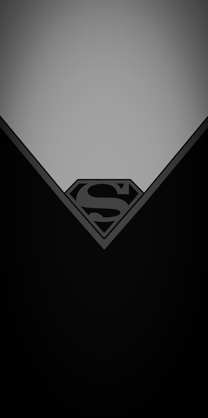 Simple superman, black, clean, dark, gris, hero, logo, simple ...