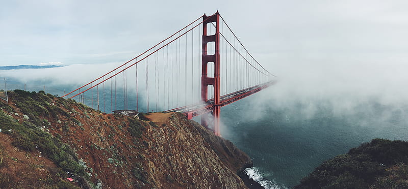 Golden Gate, San Francisco at daytime, HD wallpaper