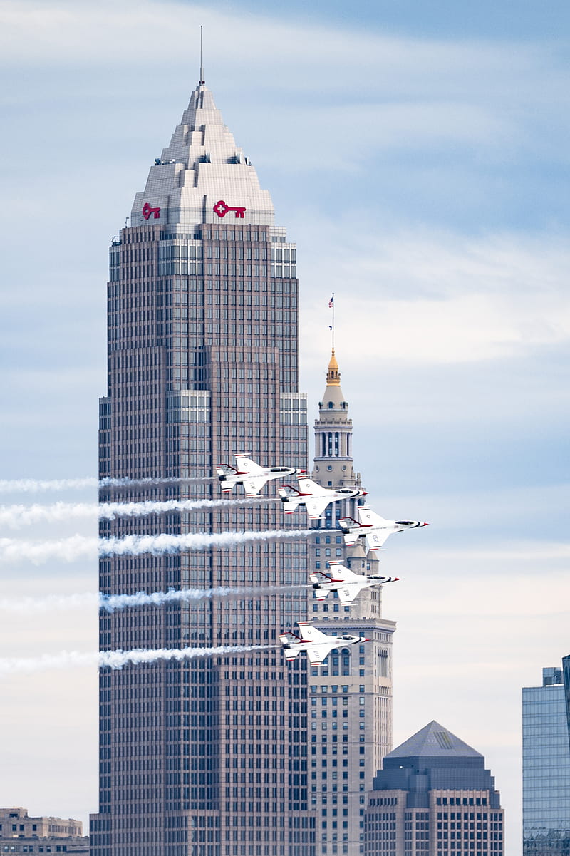 buildings, architecture, aircraft, traces, HD phone wallpaper