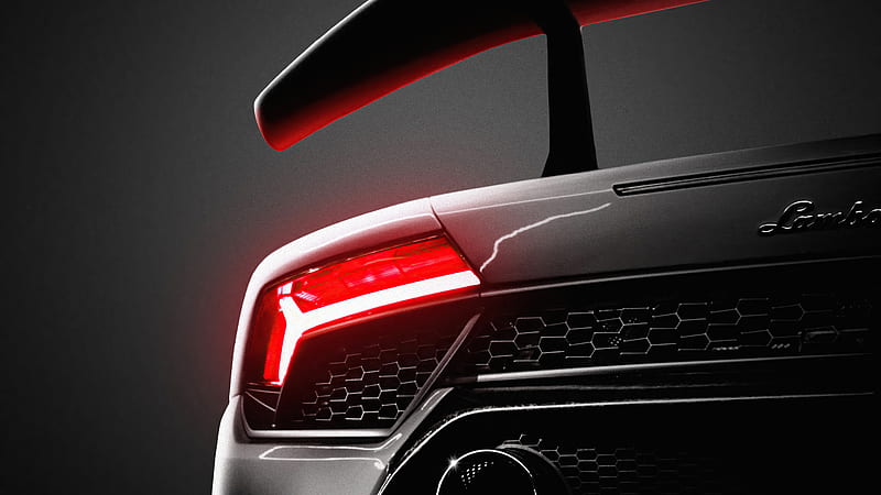 Lamborghini Tail Light Glowing , lamborghini, carros, HD wallpaper
