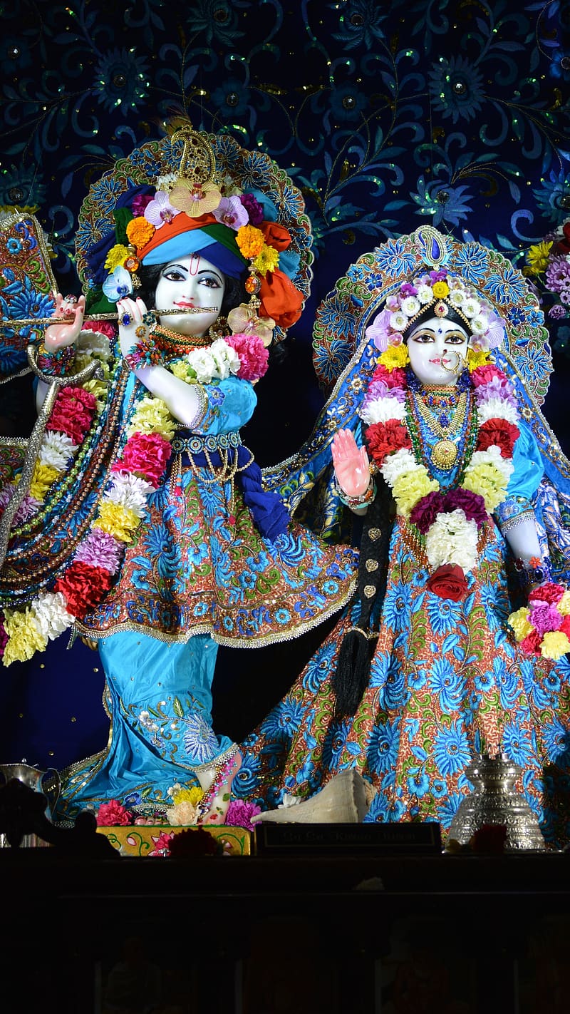 Shree Krishna, Blue Dress, lord, god, radha, HD phone wallpaper | Peakpx