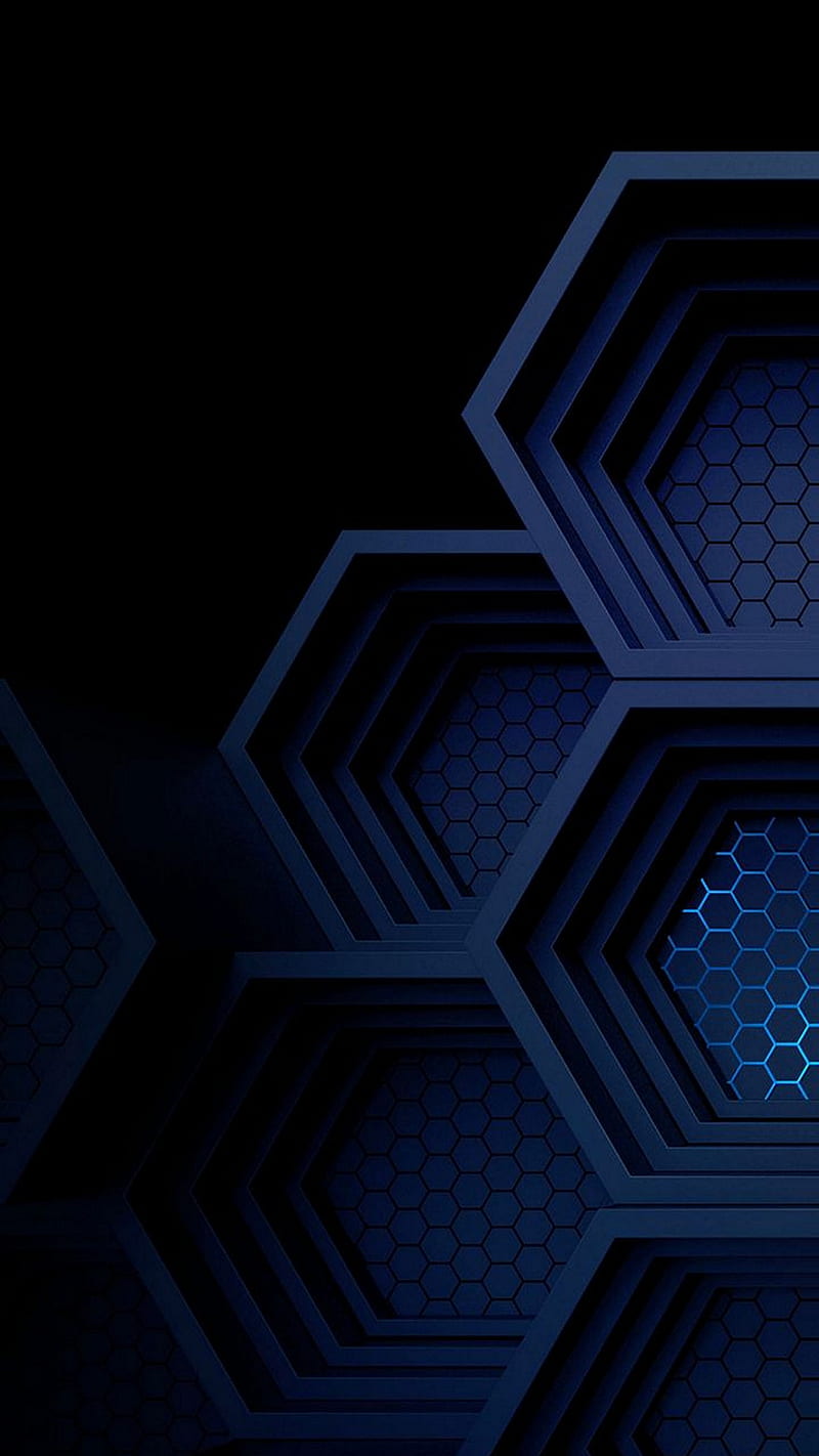 Hexagon texture , hexagon texture, dark, HD phone wallpaper