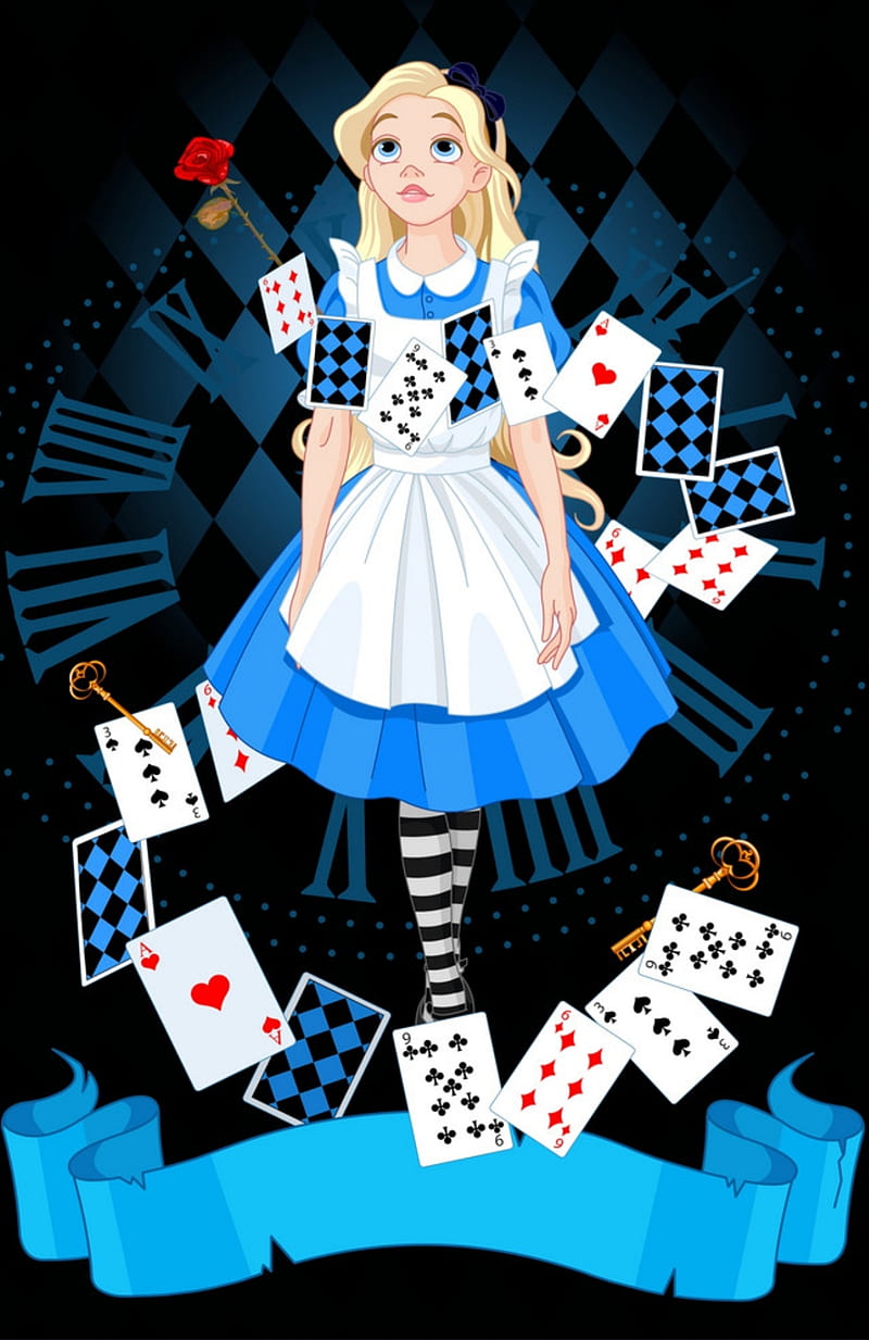 Alice in wonderland, aliceinwonderland, anime, magic, HD phone wallpaper