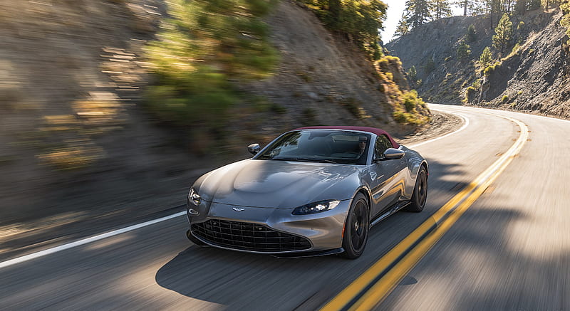 2021 Aston Martin Vantage Roadster (Color: Spirit Silver; US-Spec) - Front Three-Quarter , car, HD wallpaper 2021 Aston Martin Vantage Roadster (Color: Spirit Silver; US-Spec) - Front Three-Quarter , car, HD wallpaper