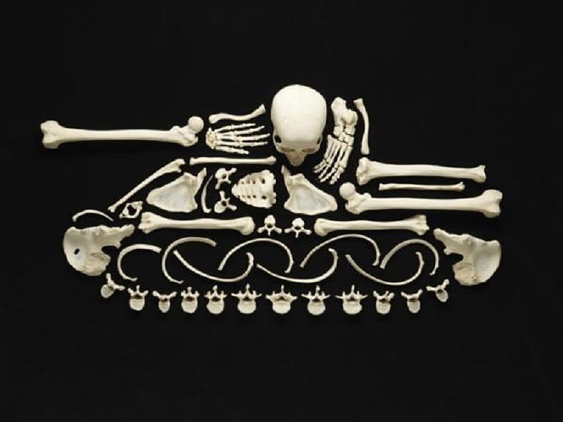 Ghost Tank, spine, tank, skeleton, leg, hand, bones, skull, artwork, HD wallpaper