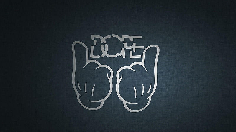 dope hand symbol in ash background dope, HD wallpaper