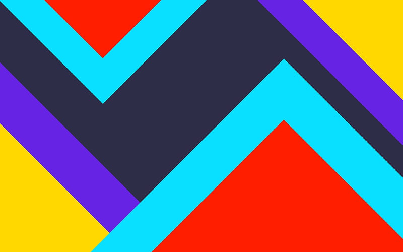 abstract pyramids, material design, geometric shapes, lollipop, lines, geometry, creative, strips, colorful backgrounds, abstract art, HD wallpaper