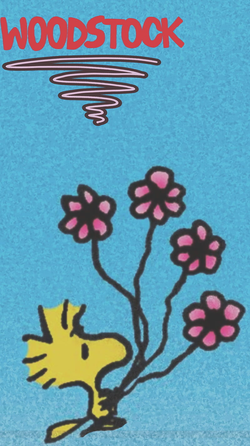 Woodstock Brown Cute Flowers Peanuts Snoopy Themes Hd Phone Wallpaper Peakpx