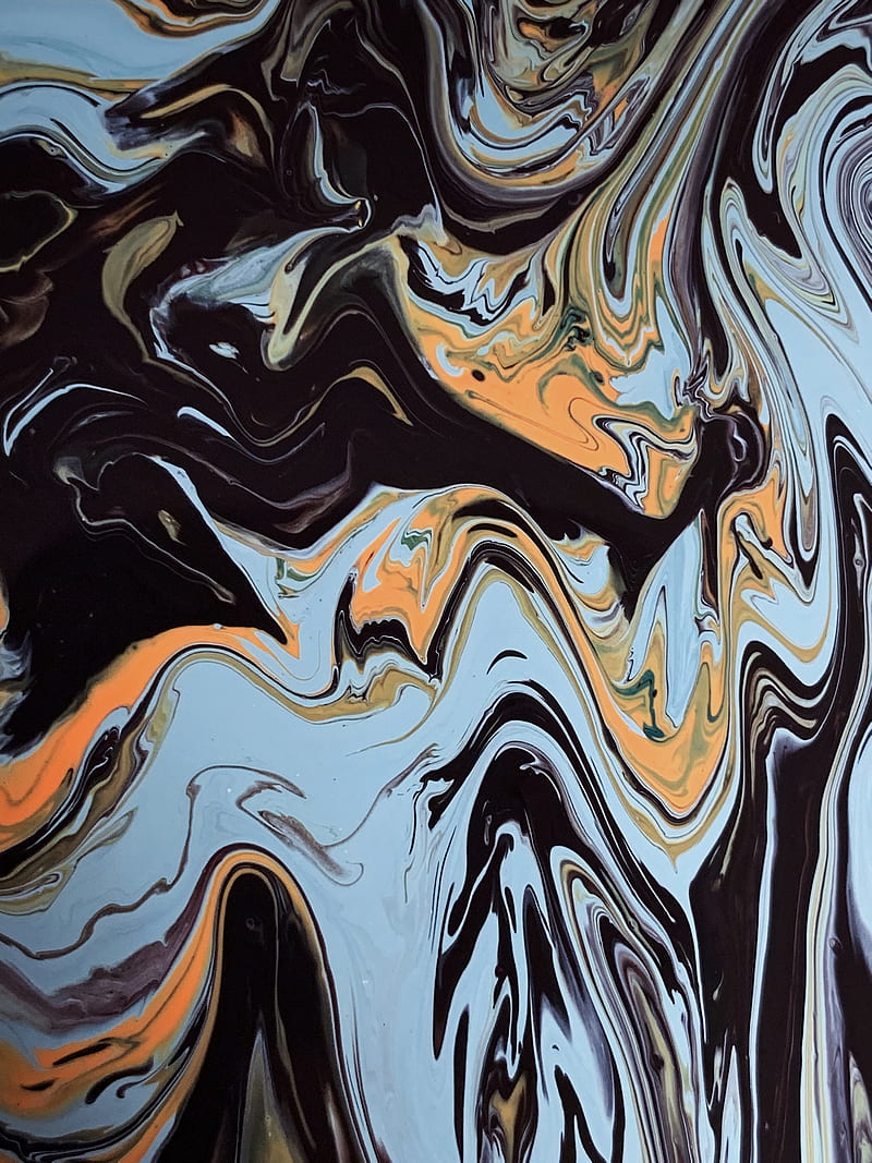 Black and Blue Abstract Painting, HD phone wallpaper | Peakpx