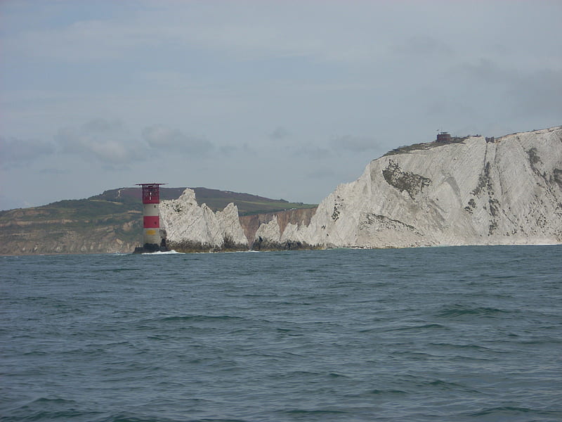 The Needles Lighthouse, Lighthouses, Isle of Wight, UK Coast, The Needles, HD wallpaper