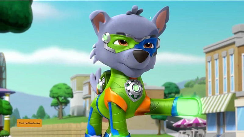 Mighty Pup Rocky, paw patrol, nickelodeon, might pup, spin master, spin, HD wallpaper