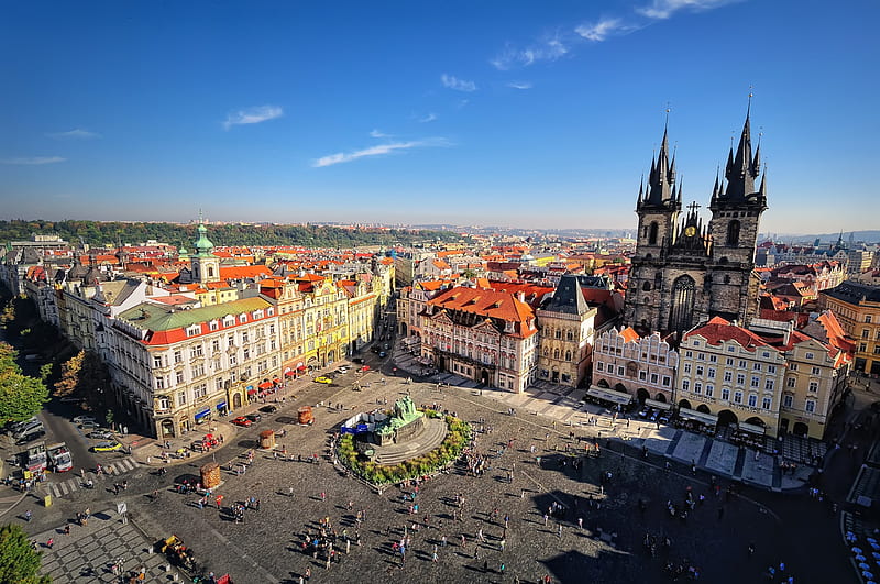 Prague, Tower, View of Prague, Hall, Astronomical Clock, travel, town, clock, old, city, cities, Old Town, HD wallpaper