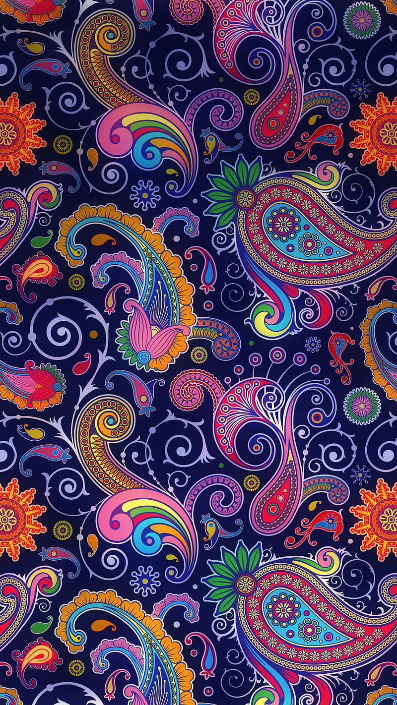 Kashmir, color, colorful, designs, pattern, patterns, HD phone wallpaper