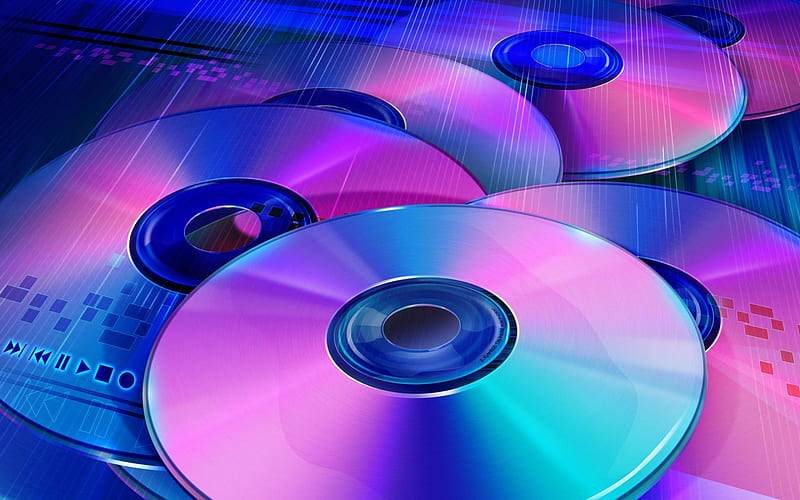 Compact Disc, records, disks, compac disc, record, HD wallpaper