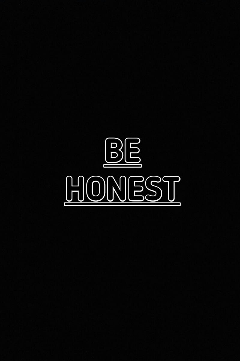 Be Honest, black, lock, quotes, sayings, screen, simple, whatever, HD phone wallpaper