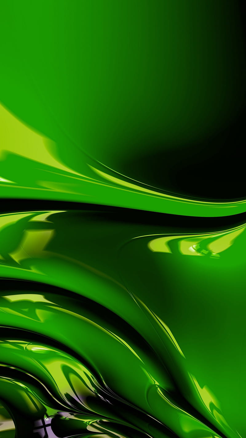 Liquid Emerald, abstract, green, HD phone wallpaper