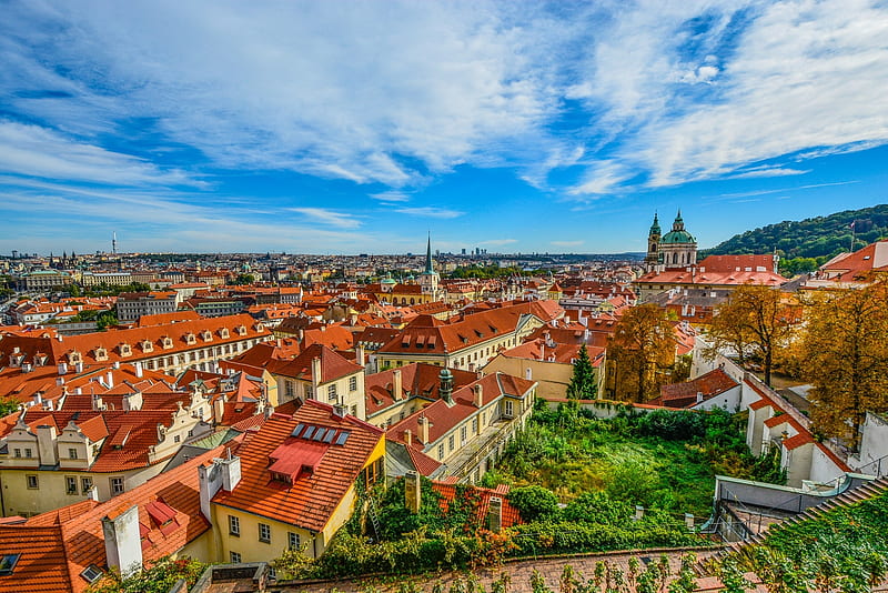 Prague View, Old Towns, Cityscapes, Europe, Nature, HD wallpaper