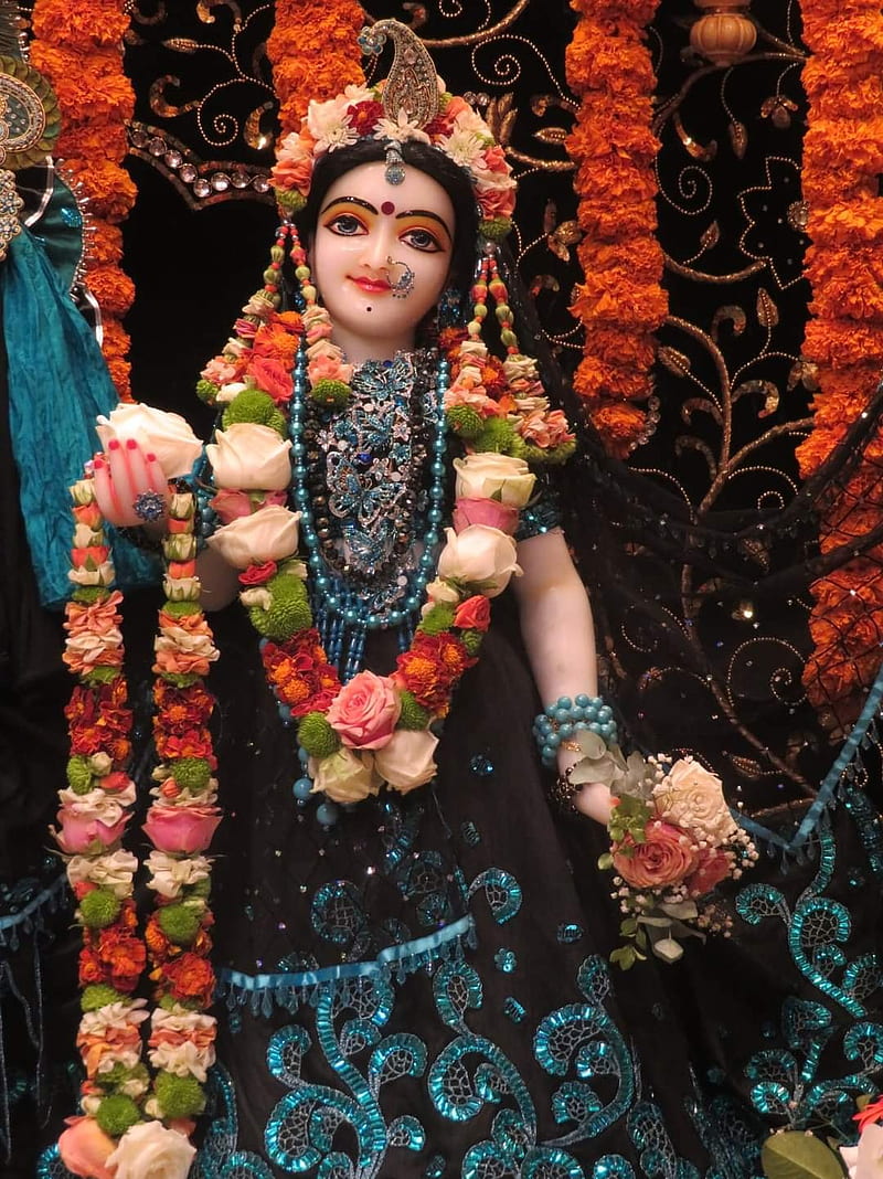 Radha Rani, love of god krishna, main of hindus, HD phone wallpaper