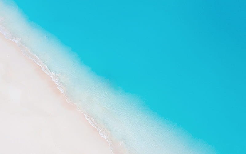 coast, aerial view, caribbean, blue lagoon, white sand, sea, view from above, HD wallpaper