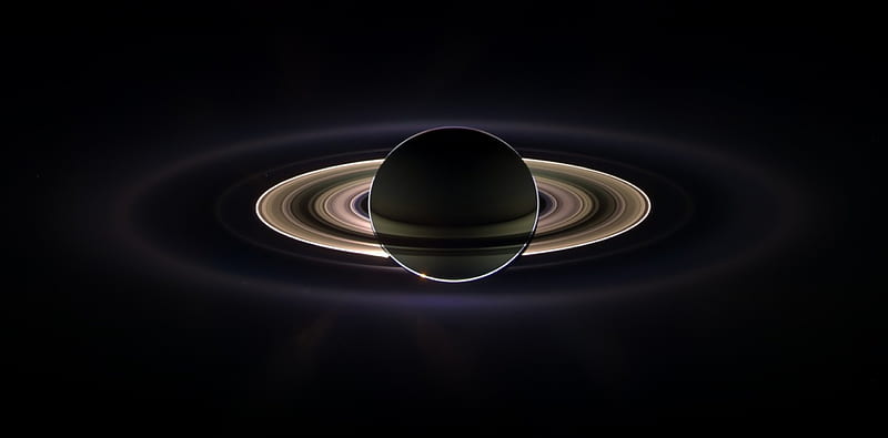 Saturn Eclipse, Black, Sun, Space, yellow, Rings, Eclipse, saturn, HD wallpaper