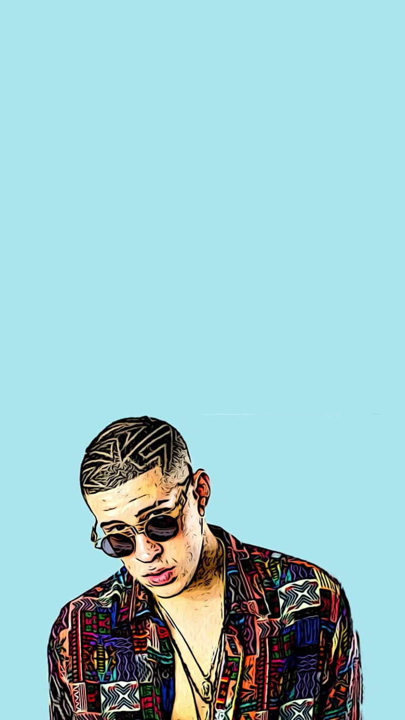 Bad Bunny, bad bunny, blue, HD phone wallpaper | Peakpx