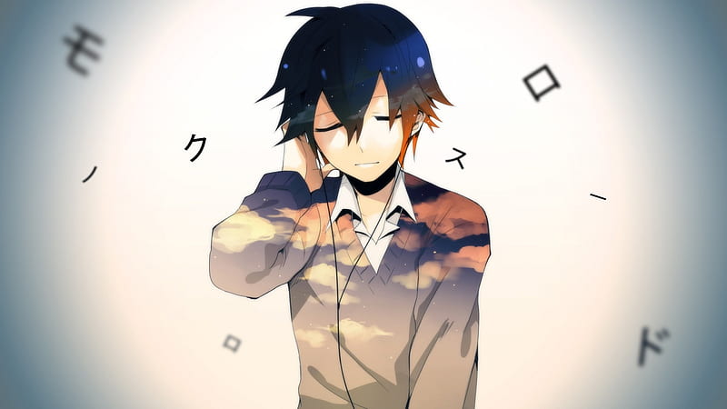 Download Anime Boy Sad Aesthetic Listening To Music Wallpaper   Wallpaperscom