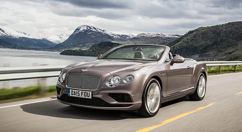 2016 Bentley Continental GT V8 Convertible (Silver Taupe) - Front , car, HD wallpaper