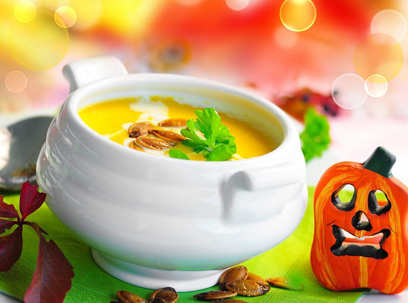 Pumpkin Soup ***, zupa, miska, dyniowa, jedzenie, HD wallpaper | Peakpx