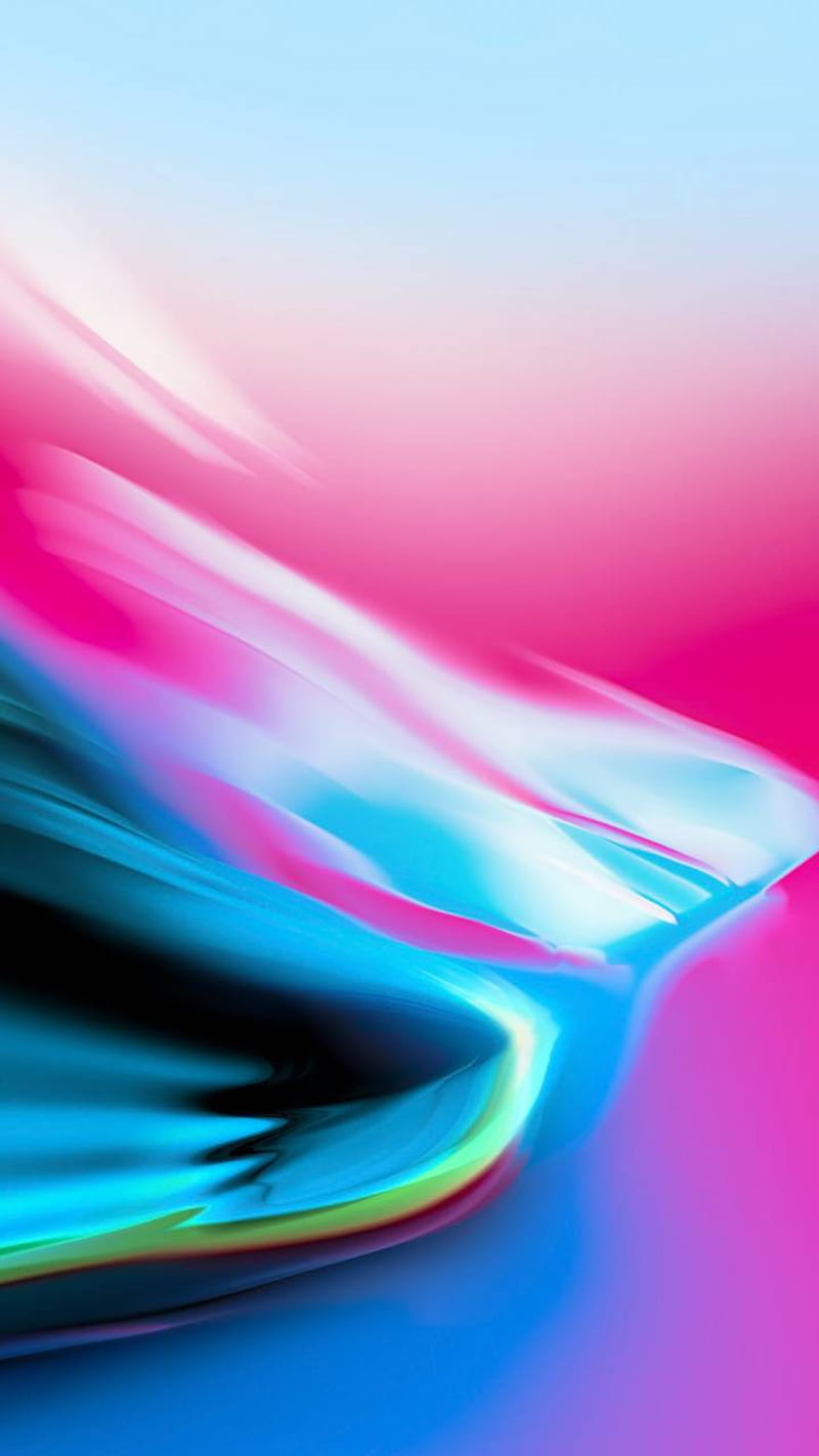 IOS 11, apple, blue, colors, iphone, pattern, pink, stoche, HD phone wallpaper